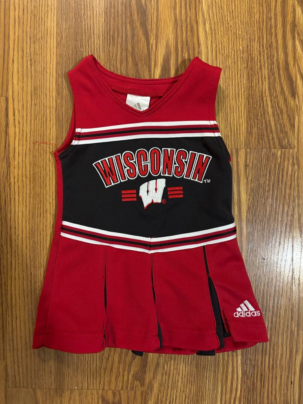 Adidas Baby/ Toddler Red Wisconsin Halloween Badger Cheerleader Uniform/ Dress